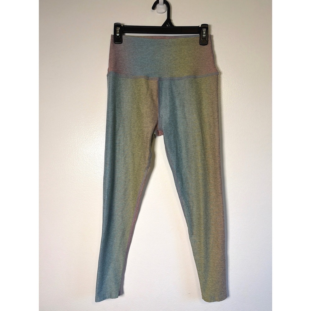 Beyond Yoga Rainbow Ombre Space Dye High Waisted Leggings Large PY3243 USA